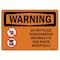 Signmission Sign, 7" H, 10" W, Rigid Plastic, Do Not Place Biohazardous Materials, Landscape, WS-P-L-12567 OS-WS-P-710-L-12567 - alternate 1